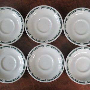 Homer Laughlin Diner China vintage saucers set of 6